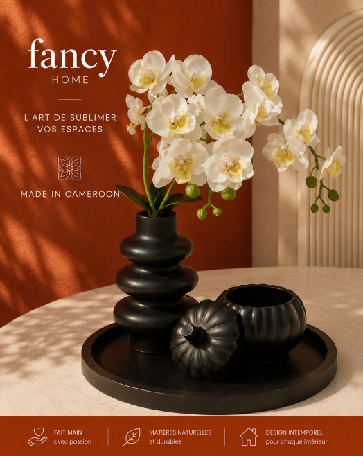 Set noir Orchidée