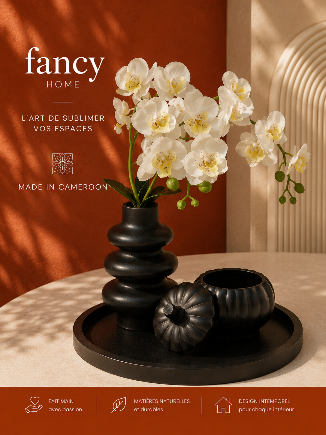 Set noir Orchidée