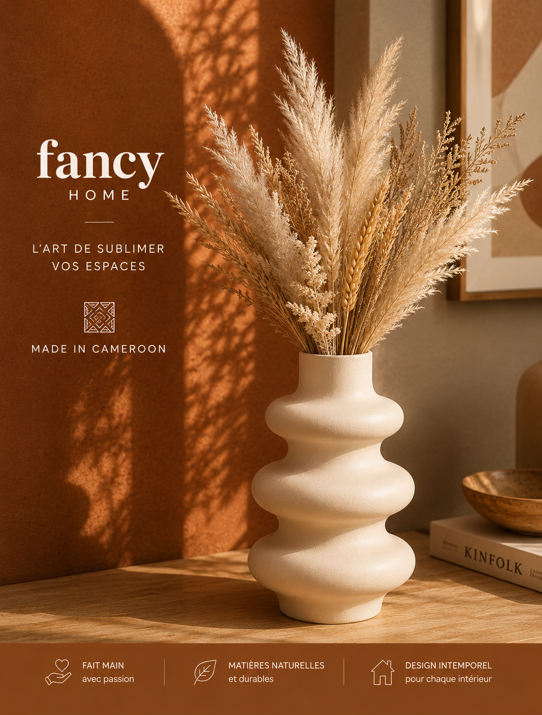 Vase sculptural spirale