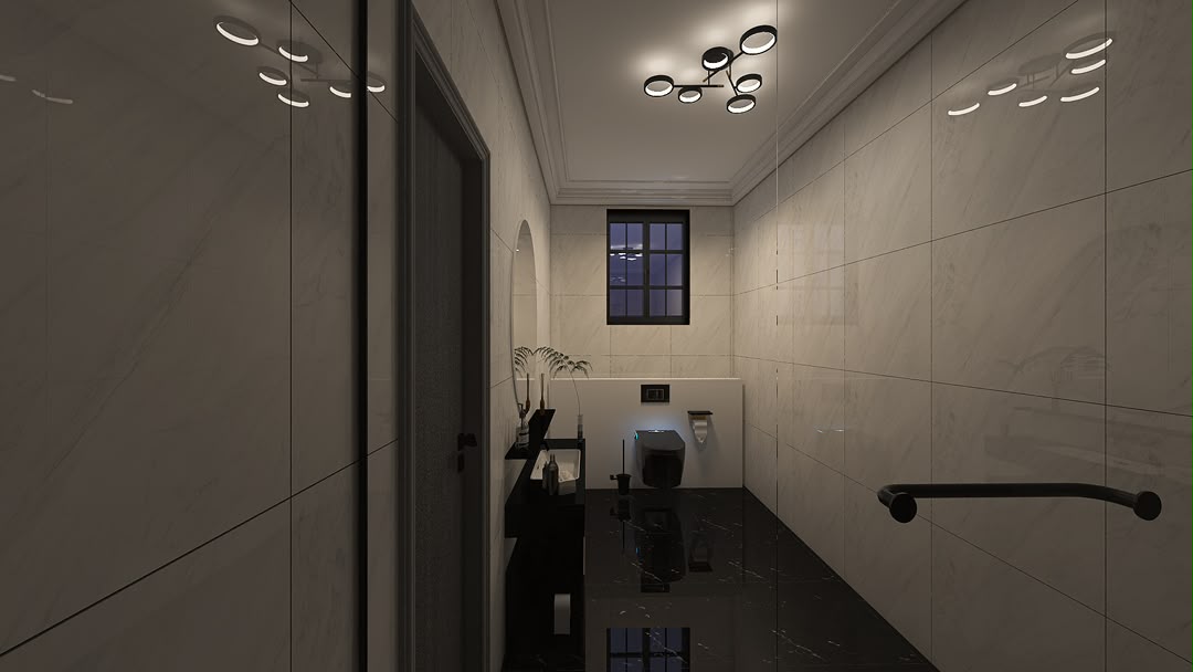 Conception 3D d’une salle de bain moderne